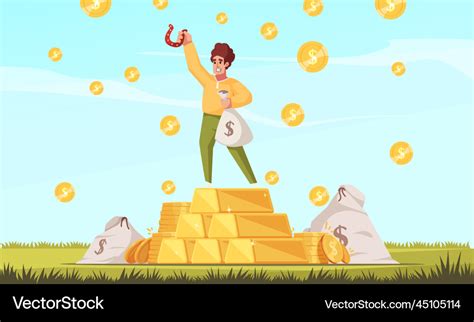 Lottery cartoon poster Royalty Free Vector Image