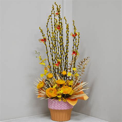 Fortune S Golden Pussy Willow Table Arrangement 2024