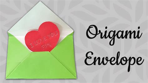 How To Fold Paper Envelope Origami Envelope Easy Youtube