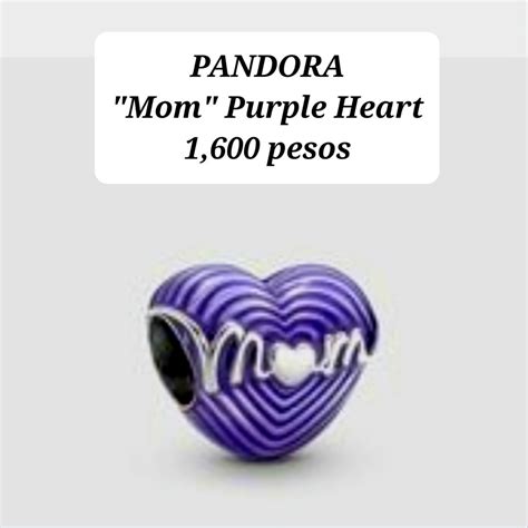 Pandora Mom Purple Heart Charm Women S Fashion Jewelry Organizers