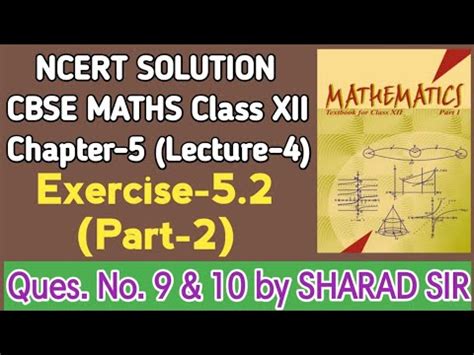 NCERT MATHS Class 12 Exercise 5 2 Part 2 CBSE MATH Class 12 Chapter 5