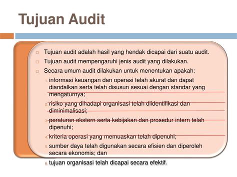 Ppt Pengertian Jenis Tujuan Manfaat Dan Risiko Dalam Audit