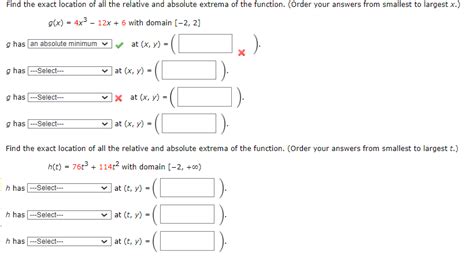 Solved Find The Exact Location Of All The Relative And Chegg