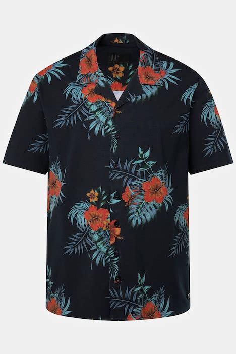 Chemise FLEXNAMIC à manches courtes Col cubain et imprimé à fleurs