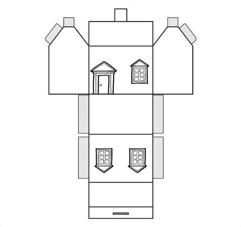 14 Paper House Templates Pdf Doc Casas Brillantes Elaboración