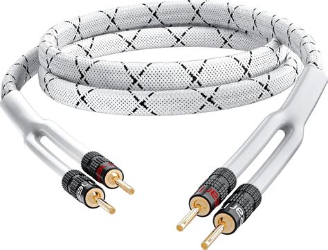 GearIT 14AWG Premium Heavy Duty Braided Speaker Wire 6 Feet With Dual