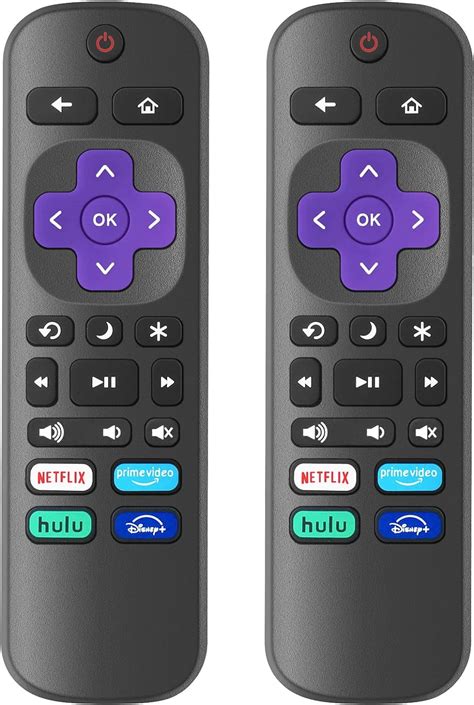 2 Pack Tv Remote Controls Infrared Replacement For Roku Tvs