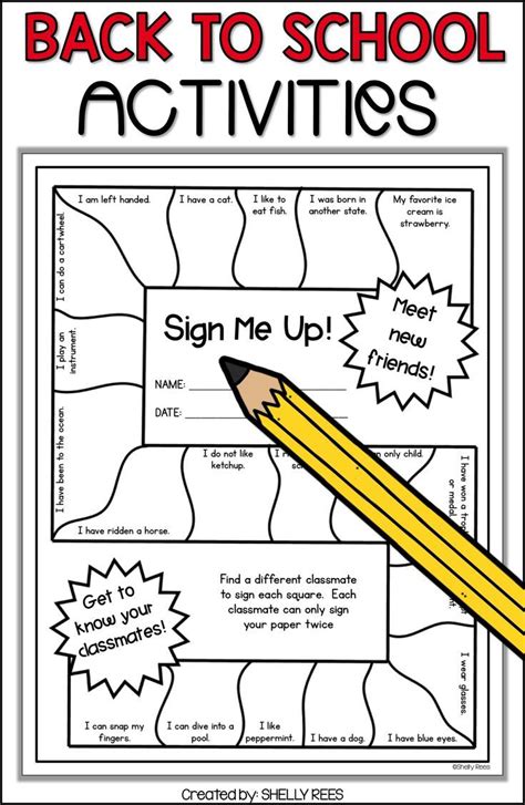 Back To School Activities For First Week Of School Math Reading All