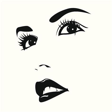 a woman's face with her eyes closed and eyelashes open, black and white