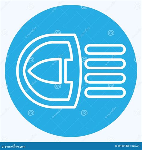 Icon Light Related To Car Automotive Symbol Blue Eyes Style Simple