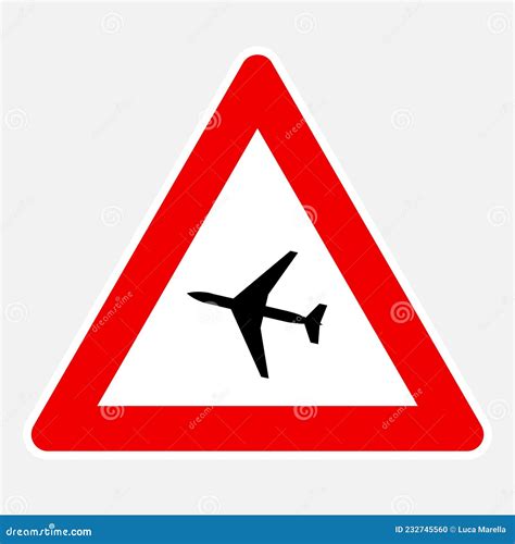 Low Flying Aircrafts Road Sign Stock Vector Illustration Of Europe