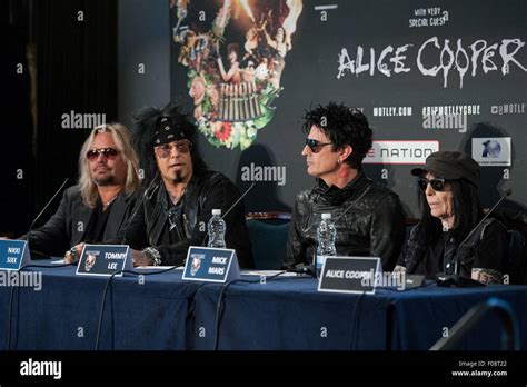 Motley Crue Final Tour Press Conference Held At The Law Society