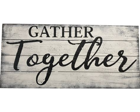 Gather Together Wood Wall Decor | Rusticly Inspired Signs