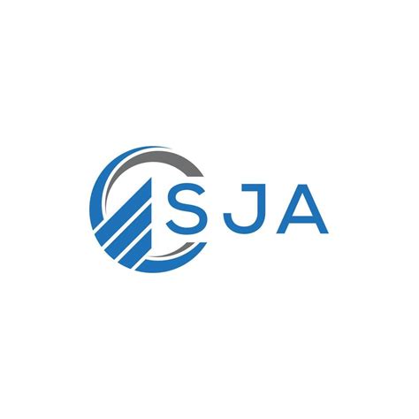 Sja Flat Accounting Logo Design On White Background Sja Creative