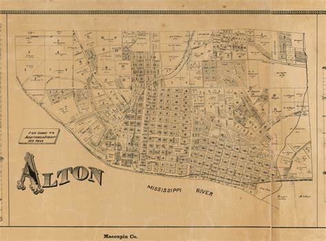 Alton Village Illinois 1892 Old Town Map Custom Print Madison Co