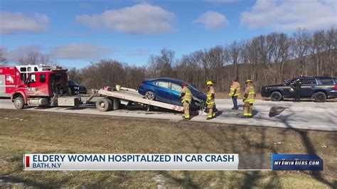 Elderly Woman Hospitalized After Car Crash Youtube