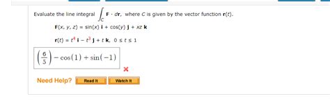 Solved Evaluate The Line Integral A F Dr Where C Is Given