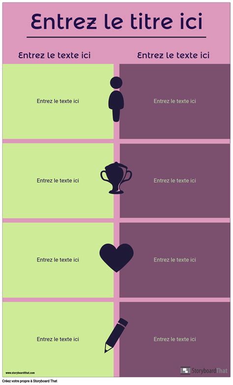 Modèle D infographie de Comparaison Storyboard