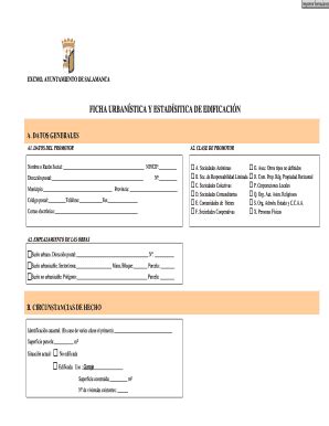 Fillable Online Urbanismo Aytosalamanca Ficha Urbanistica Y Estad Stica