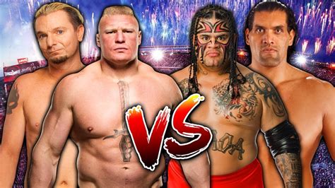 Brock Lesnar James Ellsworth Vs The Great Khali Umaga Wwe