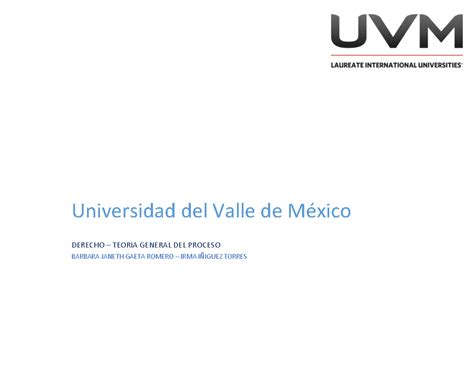 A Bjgr Universidad Del Valle De M Xico Derecho Teoria General Del