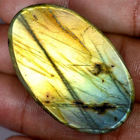 99 25 Cts 100 Natural Flashy LABRADORITE Loose Cabochon Oval Gemstone