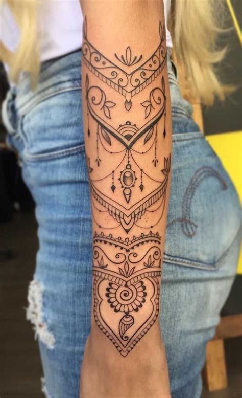 46 Braço Fechado Mulher Mandala Tatuagem Indiana Special