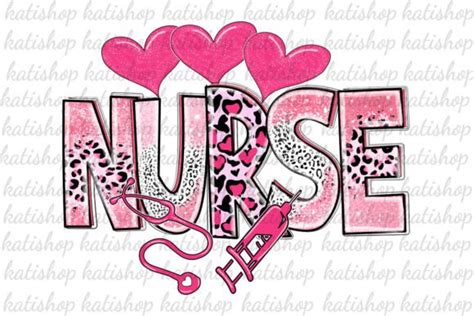 Pink Nurse Valentines Png Sublimation Graphic By Katisuisai · Creative Fabrica