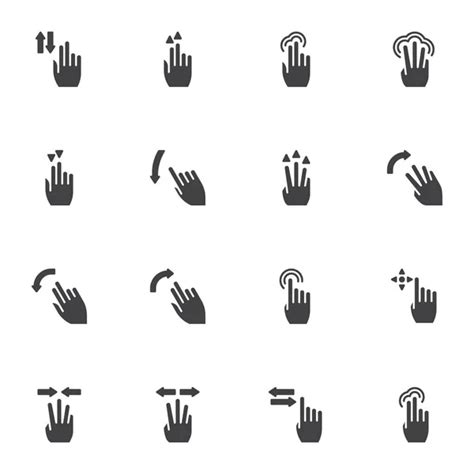 Hand Gestures Vector Icons Set Stock Vector By ©avicons 420233784