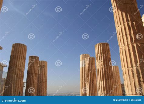 Belle Photo De L ordre Dorique Antique Colonnes De L acropole D athènes