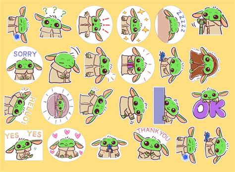 Premium Grogu Stickers Baby Yoda Sticker The Child Sticker Etsy Australia