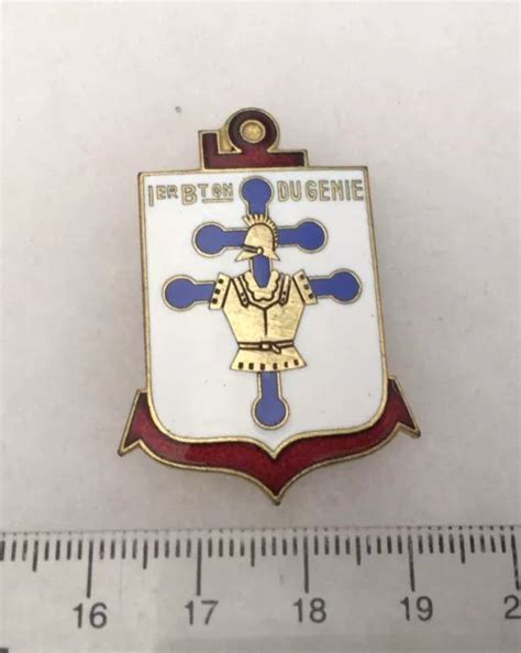 FRANCE 1940 GENIE MILITAIRE Insigne 1 Bataillon du Génie 1 DFL