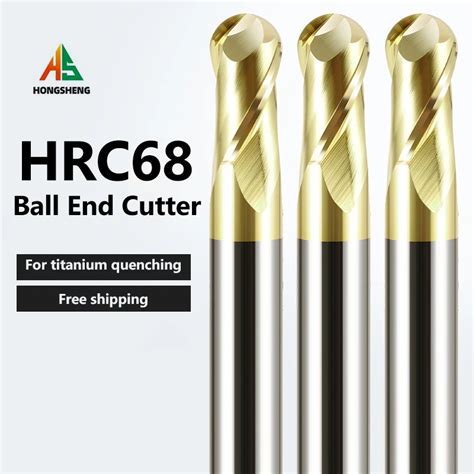 Hrc Flute Ball Nose End Mill Tungsten Carbide Cutter R