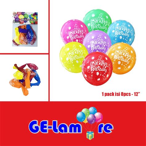 Jual Balon Tulisan Happy Birthday Hbd Printed Balloon Shopee Indonesia