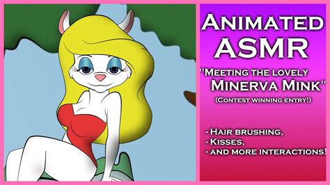 Animated ASMR Meeting Minerva Mink Hair Brushing Petting Kisses