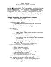 Psy Exam Study Guide Final Docx Exam Study Guide Psy