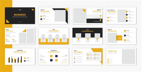 Corporate template presentation design and page layout design, business ...