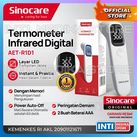 Jual Sinocare Termometer Infrared Aet R1d1 Thermometer Dahi Digital Shopee Indonesia