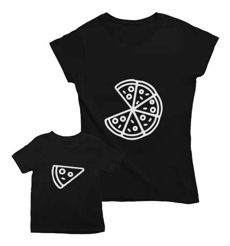 Playeras Dúo Día De La Madre Mamá E Hijo Hija Pizza Rebanada en venta