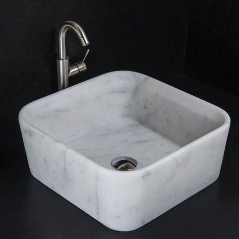 Lavabo Da Appoggio SQUARE CARRARA T PIETRE DI RAPOLANO PDR SRL In