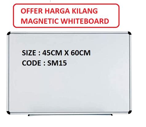 MAGNETIC WHITEBOARD 45CM X 60CM - Big Stationery