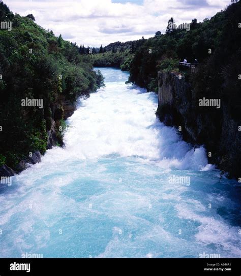 Waikato river Huka falls Lake Taupo New Zealand Stock Photo - Alamy