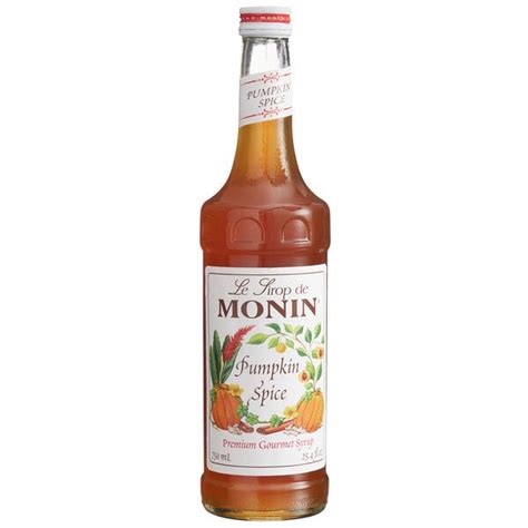 Monin Pumpkin Spice Syrup 750 Ml Webstaurantstore