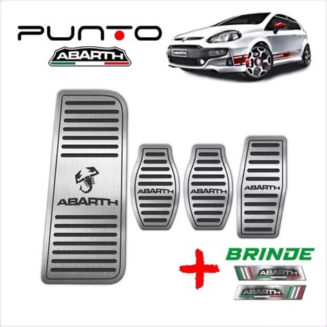 Kit Pedaleiras Descanso De Pé Fiat Punto Abarth Em Aço Inox Frete grátis