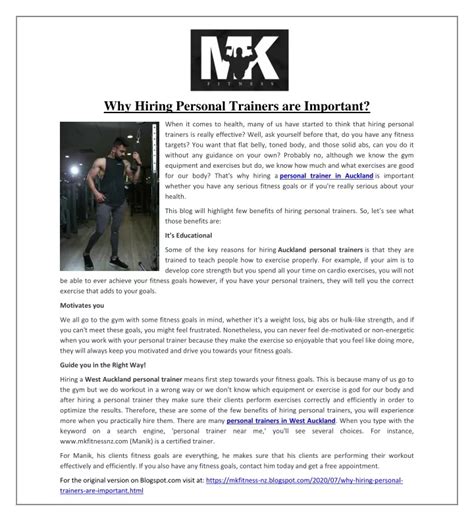 Ppt Why Hiring Personal Trainers Are Important Powerpoint