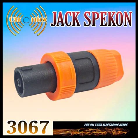 Jual Jack Speakon Pin Male Hitam Orange Shopee Indonesia