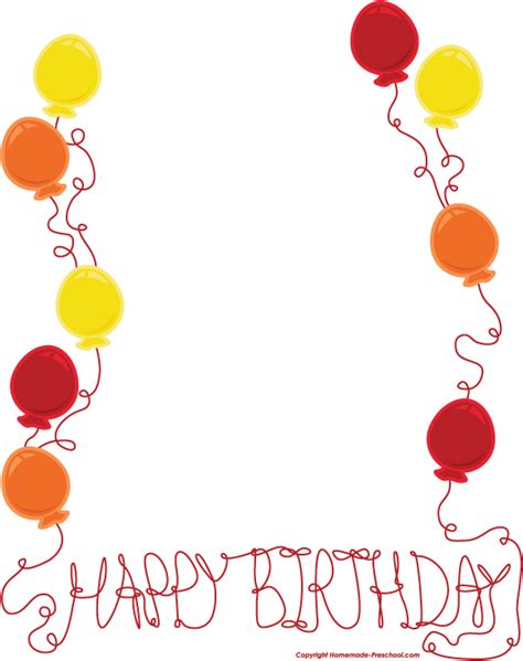 Birthday Borders Free - Cliparts.co