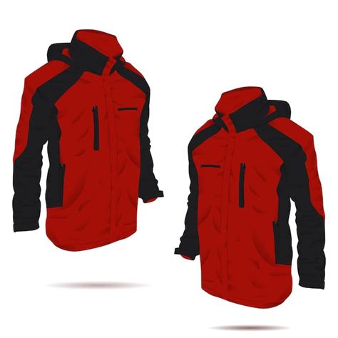 Premium Vector Outdoor Jacket Mockup Vector Illustration