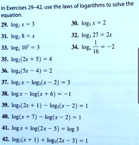 Solved In Exercises Use The Laws Of Logarithms To Solve The