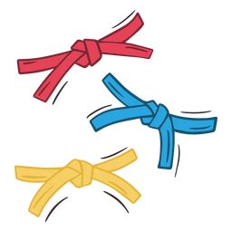 Karate Doodle Belt Colors PNG & SVG Design For T-Shirts